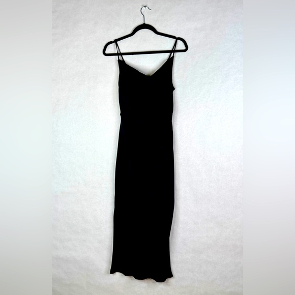 ANTHROPOLOGIE Elyse Bias Slip Dress - Black - Sz XS - Picture 4 of 11